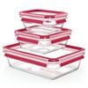 Emsa Clip & Close Glas 3er-Set 0,45 + 0,8 + 2 l Emsa Clip & Close Glas 3er-Set 0,45 + 0,8 + 2 l