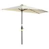 Outsunny Halbrunder LED-Sonnenschirm 270 x 240 cm Outsunny Halbrunder LED-Sonnenschirm 270 x 240 cm