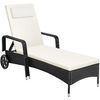 tectake Rattan Sonnenliege mit Rollen tectake Rattan Sonnenliege mit Rollen