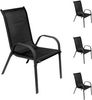 Mojawo Garten Stapelstuhl Metall - Textil 4 Stk. (949135) Mojawo Garten Stapelstuhl Metall - Textil 4 Stk. (949135)