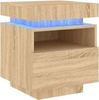 vidaXL Nachttisch mit LED-Leuchten 40 x 39 x 48,5 cm vidaXL Nachttisch mit LED-Leuchten 40 x 39 x 48,5 cm