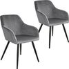 tectake Marilyn Esszimmerstuhl Samtoptik 2er Set tectake Marilyn Esszimmerstuhl Samtoptik 2er Set