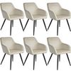 tectake Marilyn Esszimmerstuhl Samtoptik 6er Set tectake Marilyn Esszimmerstuhl Samtoptik 6er Set