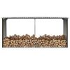 vidaXL Brennholzlager aus verzinktem Stahl 330 x 92 x 153 cm vidaXL Brennholzlager aus verzinktem Stahl 330 x 92 x 153 cm