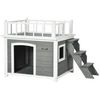 PawHut Hundehaus mit Balkon (D02-145V00YL) PawHut Hundehaus mit Balkon (D02-145V00YL)