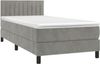 vidaXL Boxspringbett mit Matratze 90 x 200 cm Hellgrau (3134501) vidaXL Boxspringbett mit Matratze 90 x 200 cm Hellgrau (3134501)