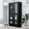 vidaXL Vitrinenschrank Schwarz 82,5 x 30,5 x 150 cm (802760) vidaXL Vitrinenschrank Schwarz 82,5 x 30,5 x 150 cm (802760)