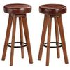 vidaXL Barhocker 2x Echtleder Akazienholz (246260) vidaXL Barhocker 2x Echtleder Akazienholz (246260)