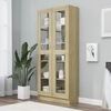 vidaXL Vitrinenschrank Sonoma-Eiche 82,5 x 30,5 x 185,5 cm (802771) vidaXL Vitrinenschrank Sonoma-Eiche 82,5 x 30,5 x 185,5 cm (802771)