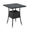 Juskys Yoro Eckiger Polyrattan Gartentisch 60 x 60 cm Juskys Yoro Eckiger Polyrattan Gartentisch 60 x 60 cm