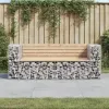 vidaXL Gartenbank aus Gabionen 184 x 71 x 65,5 cm Massivholz (3196236) vidaXL Gartenbank aus Gabionen 184 x 71 x 65,5 cm Massivholz (3196236)