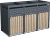 Estexo Mülltonnenverkleidung 3 Türen Box Pflanzdach (20301618) Estexo Mülltonnenverkleidung 3 Türen Box Pflanzdach (20301618)