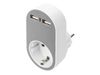 Digitus Universal Steckdosenadapter mit 2 x USB-A (DA-70617) Digitus Universal Steckdosenadapter mit 2 x USB-A (DA-70617)