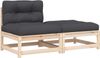 vidaXL Gartensofa ohne Armlehnen mit Kissen und Hocker (838125) vidaXL Gartensofa ohne Armlehnen mit Kissen und Hocker (838125)