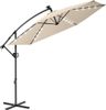 tectake Ampelschirm Artemis 300 cm mit LED Solar-Beleuchtung tectake Ampelschirm Artemis 300 cm mit LED Solar-Beleuchtung