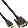 InLine HDMI-DVI Kabel, vergoldete Kontakte, HDMI auf DVI - 7,5m InLine HDMI-DVI Kabel, vergoldete Kontakte, HDMI auf DVI - 7,5m