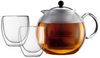 Bodum Assam Teebereiter + 2 doppelwandige Gläser 0,25 l Bodum Assam Teebereiter + 2 doppelwandige Gläser 0,25 l