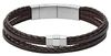 Fossil Brown Multi-Strand Braided Leather JF02934040 Fossil Brown Multi-Strand Braided Leather JF02934040