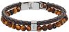 Fossil Tiger's Eye and Brown Leather (JF03118040) Fossil Tiger's Eye and Brown Leather (JF03118040)
