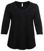 Sheego 3/4-Arm-Shirt mit V-Ausschnitt, in leichter A-Linie Sheego 3/4-Arm-Shirt mit V-Ausschnitt, in leichter A-Linie