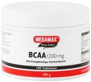 MEGAMAX BCAA 1.200 mg Tabletten 100 Stk. MEGAMAX BCAA 1.200 mg Tabletten 100 Stk.