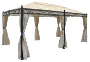 Mendler Cadiz Pergola mit Seitenwand + Moskitonetz 5 x 3 m