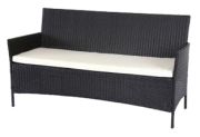Mendler Halden 3-Sitzer Poly-Rattan Gartenbank