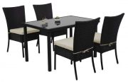 Mendler HWC-G19 Poly-Rattan Garnitur 5-tlg.