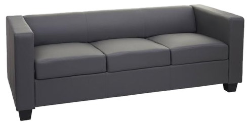 Mendler Lille 3er Sofa Kunstleder