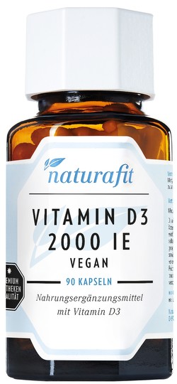 naturafit Vitamin D3 2000 IE Kapseln 90 Stk. naturafit Vitamin D3 2000 IE Kapseln 90 Stk.