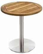Niehoff Garden Bistro Tisch Teak Edelstahl rund 95 cm Niehoff Garden Bistro Tisch Teak Edelstahl rund 95 cm