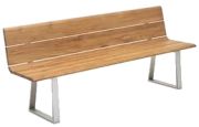 Niehoff Garden Nova Edelstahl/Teak Profilkufe Bank 220 cm Niehoff Garden Nova Edelstahl/Teak Profilkufe Bank 220 cm