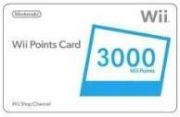 Nintendo Wii Points Card 3000 Nintendo Wii Points Card 3000