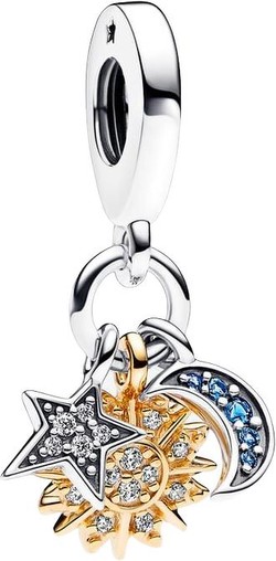 Pandora Bicolor Himmlischer Dreifacher Charm-Anhänger (762676C01) Pandora Bicolor Himmlischer Dreifacher Charm-Anhänger (762676C01)