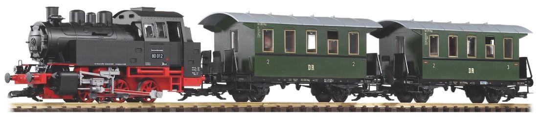 Piko Dampflok BR 80 und 2 Personenwagen 37125