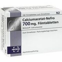 CALCIUMACETAT NEFRO 700MG, 100 Filmtbl. (N2) 700 mg