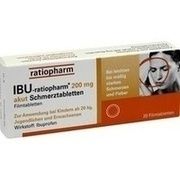 Ratiopharm IBU-ratiopharm 200 AKUT, 20 Filmtbl. (N2) 200 mg Ratiopharm IBU-ratiopharm 200 AKUT, 20 Filmtbl. (N2) 200 mg