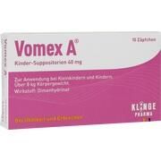 Klinge Pharma VOMEX A 40MG, 10 Kdr.-Supp. (N1) Klinge Pharma VOMEX A 40MG, 10 Kdr.-Supp. (N1)
