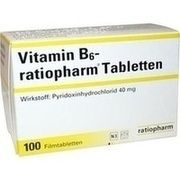 Ratiopharm VITAMIN B 6 RATIOPH TABL, 100 Filmtbl. (N3) Ratiopharm VITAMIN B 6 RATIOPH TABL, 100 Filmtbl. (N3)