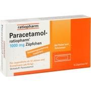 Ratiopharm PARACETAMOL 1000, 10 Zäpf. (N1) 1000 mg f. Ratiopharm PARACETAMOL 1000, 10 Zäpf. (N1) 1000 mg f.