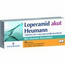 Heumann Pharma Loperamid akut Heumann Tabletten, 10 St. Heumann Pharma Loperamid akut Heumann Tabletten, 10 St.