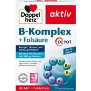 Doppelherz aktiv B-Komplex + Folsäure Depot Tabletten 45 Stk. Doppelherz aktiv B-Komplex + Folsäure Depot Tabletten 45 Stk.