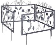 Relaxdays Beetzaun Metall 4er Set GOTH Blätter (10020696) Relaxdays Beetzaun Metall 4er Set GOTH Blätter (10020696)