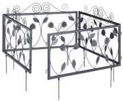 Relaxdays Beetzaun Metall GOTH Blätter 16-tlg. (10022115) Relaxdays Beetzaun Metall GOTH Blätter 16-tlg. (10022115)