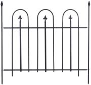 Relaxdays Gartenzaun Metall GOTH 4er Set (10020691)