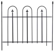 Relaxdays Gartenzaun Metall GOTH 8er Set (10020691)