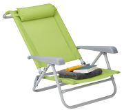 Relaxdays Klappbarer Liegestuhl mit Nackenkissen (10026478)
