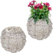Relaxdays Runder Blumentopf im 2er Set (10042570)