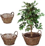 Relaxdays Rundes Blumentopf 3er Set aus Holz (10042585) Relaxdays Rundes Blumentopf 3er Set aus Holz (10042585)