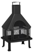 Relaxdays Terrassenofen mit Grill (10026555)